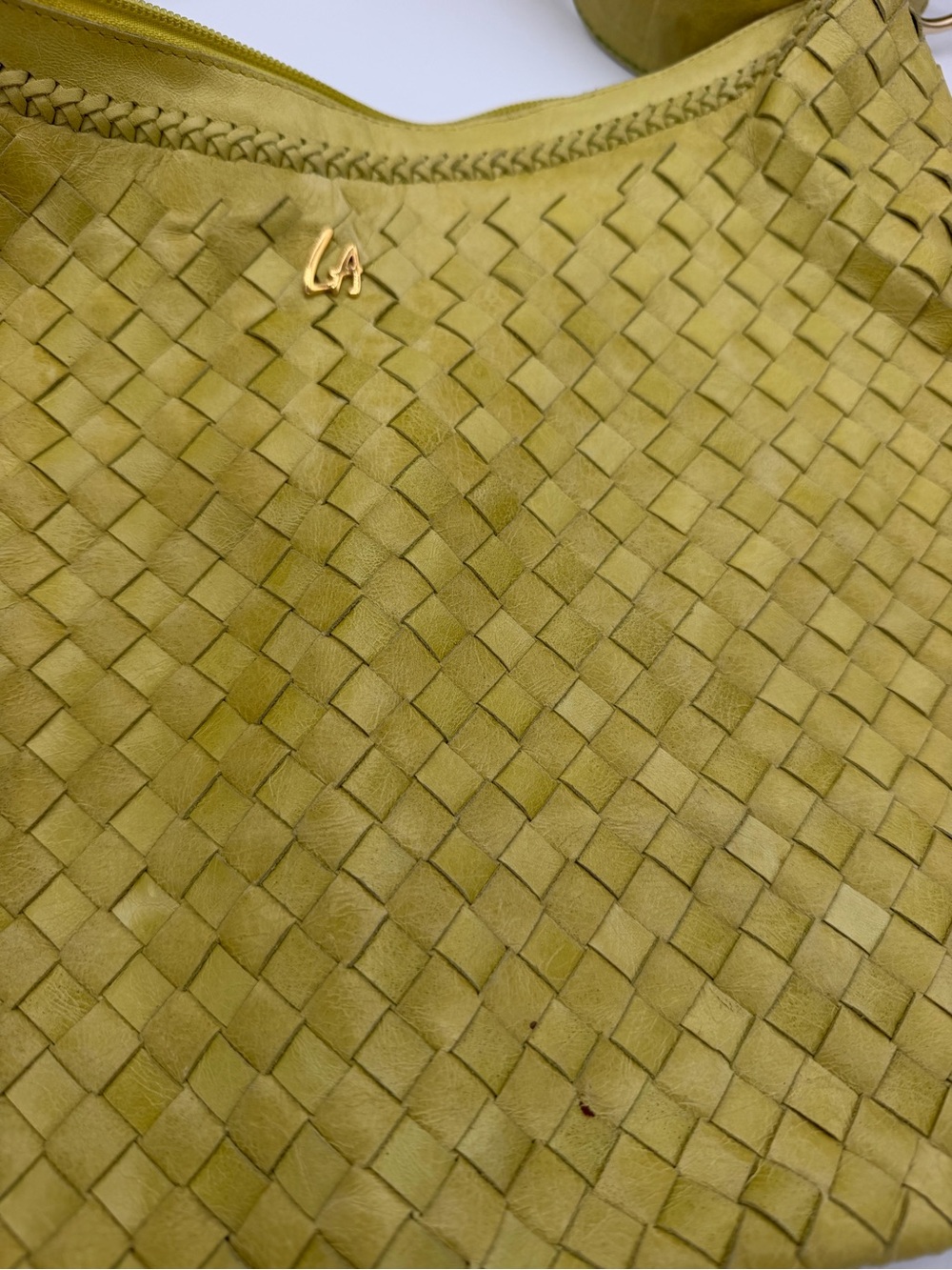 Woven Shoulder Bag in Olive Green by (Unknown) - Picture 2 of 6